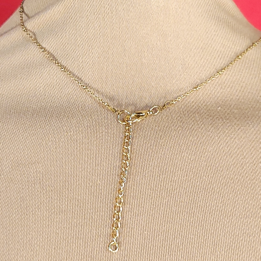 Teal Blue Crystal Beaded Necklace - Picture 8 of 11